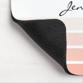 Monogram Trendy Coral Pastel Minimalist Mousepad Muismat (Hoek)