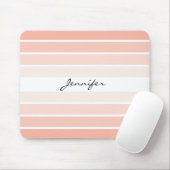Monogram Trendy Coral Pastel Minimalist Mousepad Muismat (Met muis)