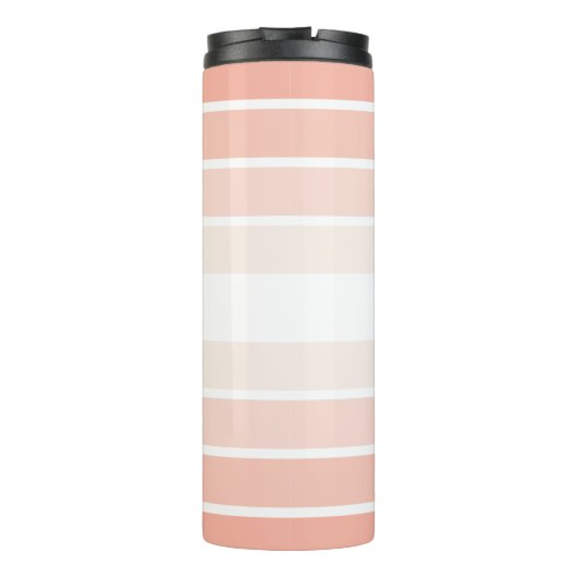 Monogram Trendy Coral Pastel Thermal Tumbler Thermosbeker (Achterkant)