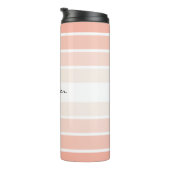 Monogram Trendy Coral Pastel Thermal Tumbler Thermosbeker (Geroteerd rechts)