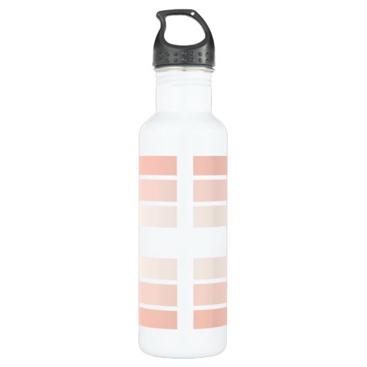 Monogram Trendy Coral Pastel Water Fles (Achterkant)