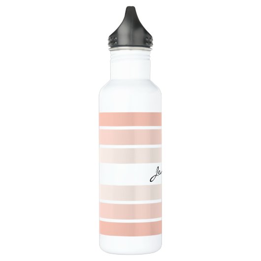 Monogram Trendy Coral Pastel Water Fles (Links)