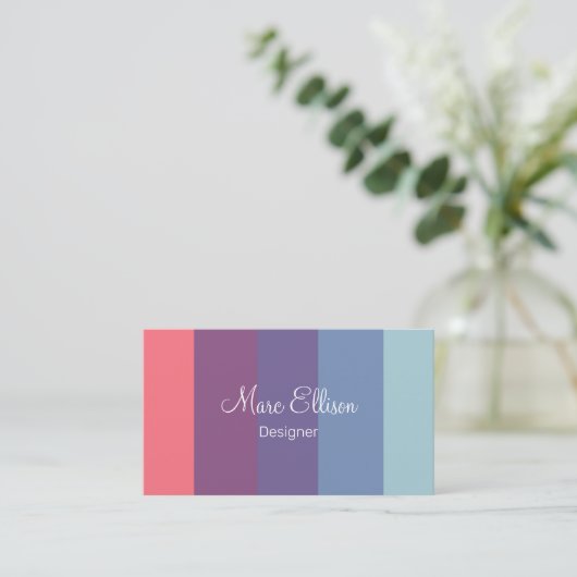 Monogram Trendy Designer Visitekaartjes (Staand voorkant)