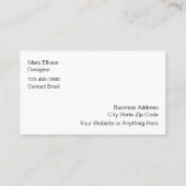 Monogram Trendy Designer Visitekaartjes (Achterkant)