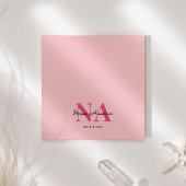 Monogram Trendy Esthetisch Hot Pink gepersonalisee Post-it® Notes