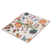 Monogram Trendy Herfstpatroon 6x6 Keramische Tegel Tegeltje (Zijkant)