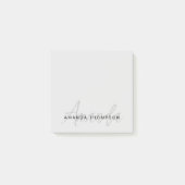 Monogram Trendy Modern gepersonaliseerd met naam Post-it® Notes (Voorkant)
