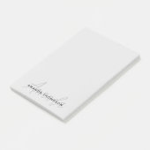 Monogram Trendy Modern gepersonaliseerd met naam Post-it® Notes (Schuin)