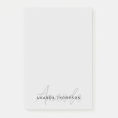 Monogram Trendy Modern gepersonaliseerd met naam Post-it® Notes (Voorkant)