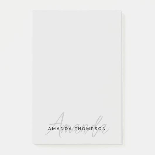 Monogram Trendy Modern gepersonaliseerd met naam Post-it® Notes (Voorkant)