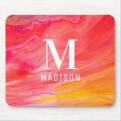 Monogram Trendy Modern Girly Chic Abstract Stijlvo Muismat (Voorkant)