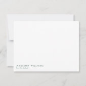 Monogram Trendy Modern Note Notitiekaartje (Voorkant)