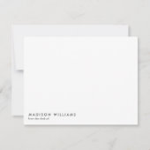 Monogram Trendy Modern Note Notitiekaartje (Voorkant)