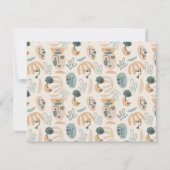 Monogram Trendy Modern Note Notitiekaartje (Achterkant)