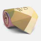 Monogram Trendy & Stijlvolle Geometrische Mannen Stropdas (Opgerold)