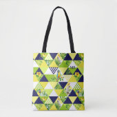 Monogram Trendy Tropical Cockatau Parrot Floral Tote Bag (Voorkant)