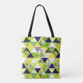 Monogram Trendy Tropical Cockatau Parrot Floral Tote Bag (Achterkant)