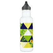 Monogram Trendy Tropical Cockatau Parrot Floral Waterfles (Rechts)