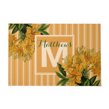 Monogram Trendy Turmeric Stripes  Floral