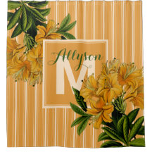 Monogram Trendy Turmeric Stripes  Floral