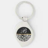 Monogram Trendy Zebra Sleutelhangers (Voorkant)