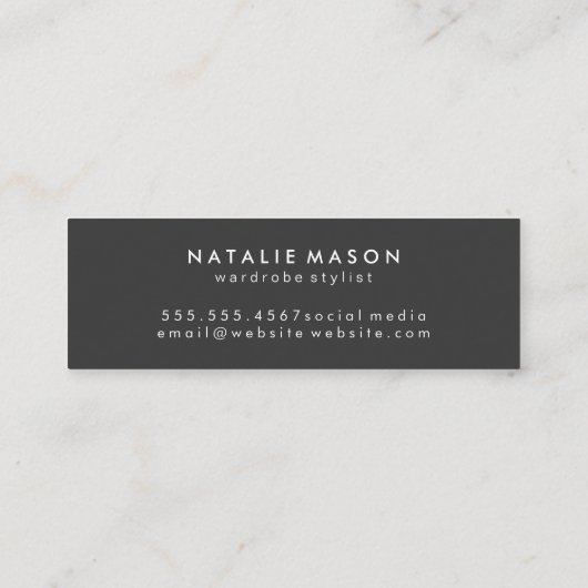 Monogram trillende kleuren mini visitekaartje (Achterkant)