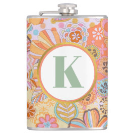Monogram Trippy Nostalgische Floral Mood Heupfles