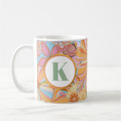 Monogram Trippy Nostalgische Floral Mood Koffiemok (Links)
