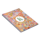 Monogram Trippy Nostalgische Floral Mood Notitieboek (Rechterzijde)