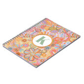 Monogram Trippy Nostalgische Floral Mood Notitieboek (Linkerzijde)
