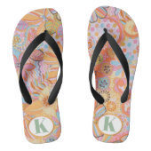 Monogram Trippy Nostalgische Floral Mood Teenslippers (Voetbed)