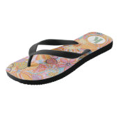 Monogram Trippy Nostalgische Floral Mood Teenslippers (Schuin)