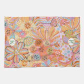 Monogram Trippy Nostalgische Floral Mood Theedoek (Horizontaal)