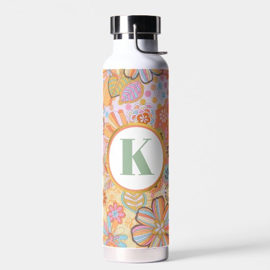 Monogram Trippy Nostalgische Floral Mood Waterfles (Links)