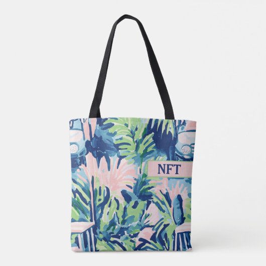 Monogram Tropical Floral Golf Canvas tas (Achterkant)