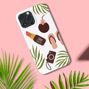 Monogram Tropical Girly Beach Vibes Case-Mate iPhone Case