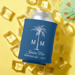 Monogram Tropical Palm Tree Personalized Blikjeskoeler