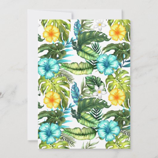 Monogram Tropical Summer Beach Afstuderen Kaart (Achterkant)