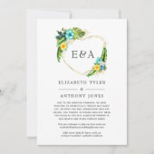 Monogram Tropical Summer Beach Verminderde gastenl Aankondiging (Voorkant)