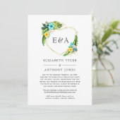 Monogram Tropical Summer Beach Verminderde gastenl Aankondiging (Staand voorkant)