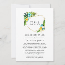 Monogram Tropical Summer Beach Verminderde gastenl Aankondiging