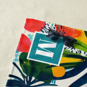 monogram tropisch Abstract Strandlaken (In situ)