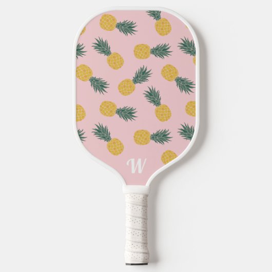 Monogram tropisch ananaspatroon pickleball paddle (Voorkant)