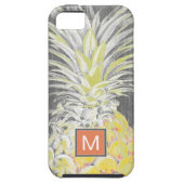 Monogram | Tropisch geel dennappel Case-Mate iPhone Case (Achterkant)