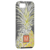Monogram | Tropisch geel dennappel Case-Mate iPhone Case (Back/Rechts)