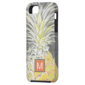 Monogram | Tropisch geel dennappel Case-Mate iPhone Case (Achterkant Links)