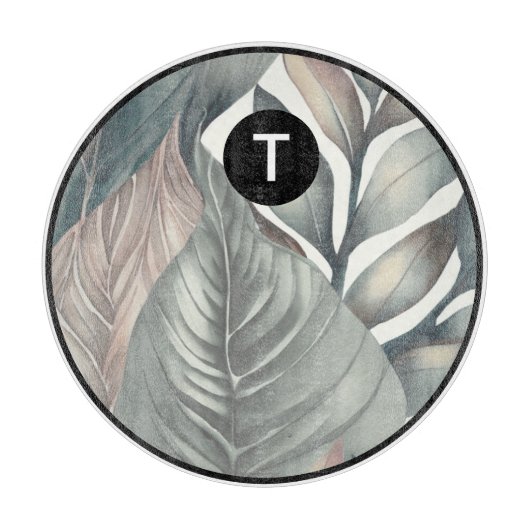 Monogram Tropisch Glas Snijplank (Voorkant)