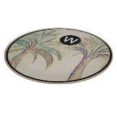 Monogram Tropisch Glas Snijplank (Hoek)