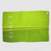 Monogram Tropisch Groen Banaan Leaf Golfhanddoek