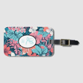 Monogram tropisch Hawaïaans Bagagelabel (Voorkant (horizontaal))